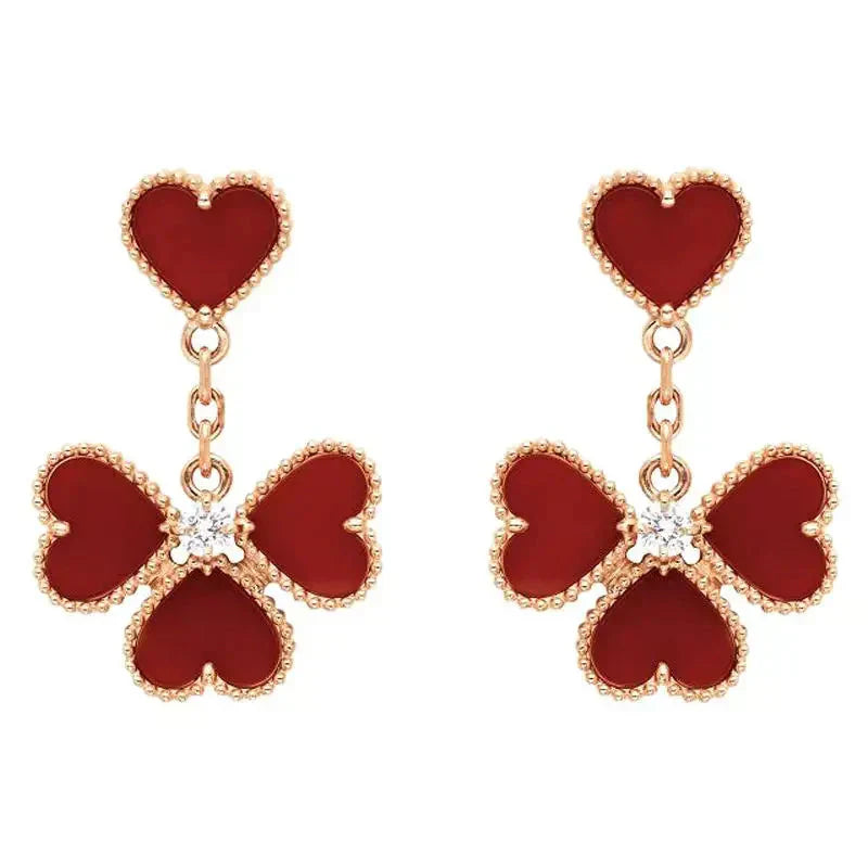 [Eterna Jewels]SWEET CLOVER CARNELIAN EARRINGS