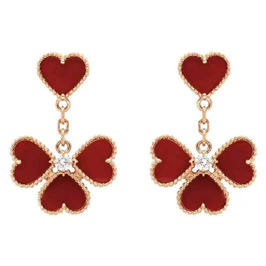 [Eterna Jewels]SWEET CLOVER CARNELIAN EARRINGS
