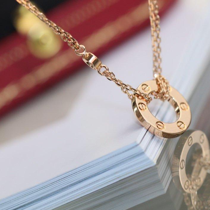[Eterna Jewels]LOVE NECKLACE ADJUSTABLE ROSE GOLD 2 DIAMOND