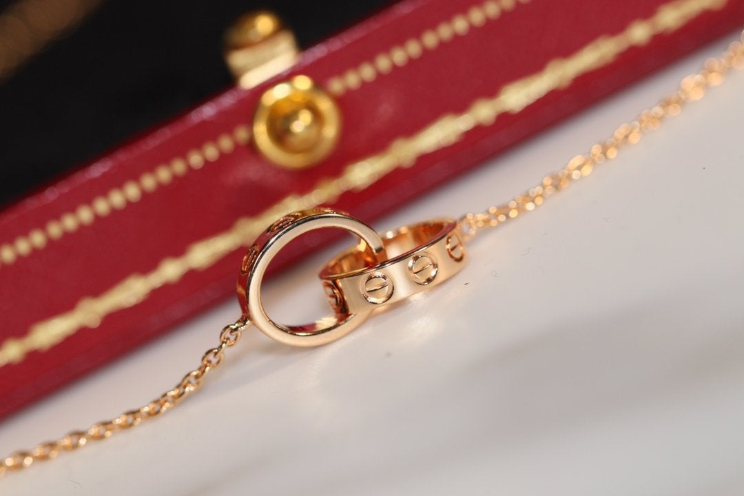 [Eterna Jewels]LOVE NECKLACE PINK GOLD AND SILVER
