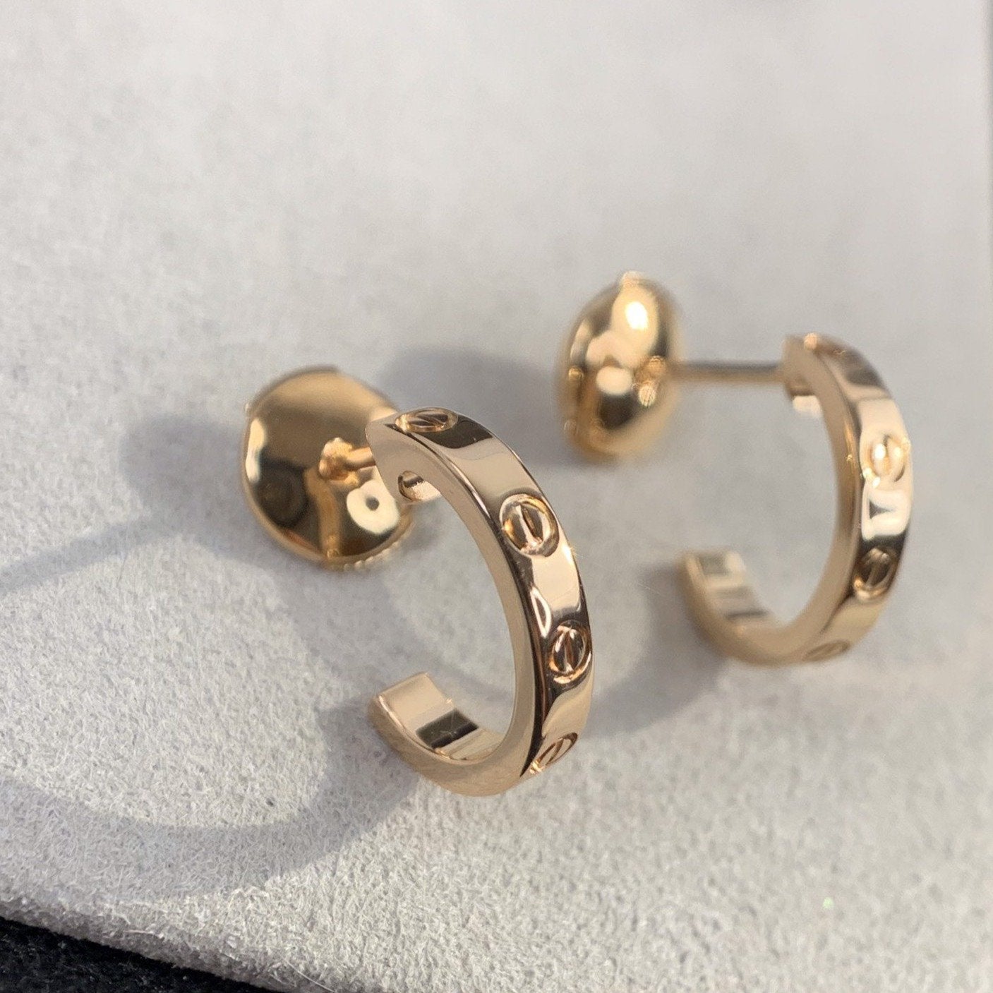 [Eterna Jewels]LOVE EARRINGS 2.65MM PINK GOLD