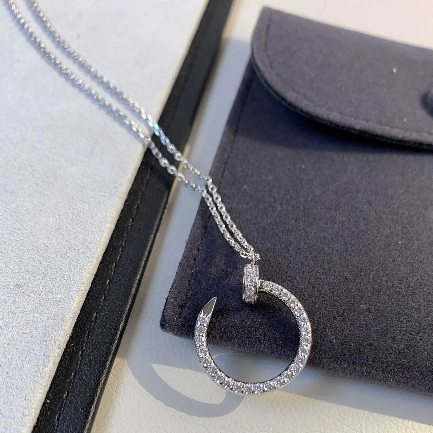 [Eterna Jewels]JUSTE NECKLACE SILVER DIAMONDS