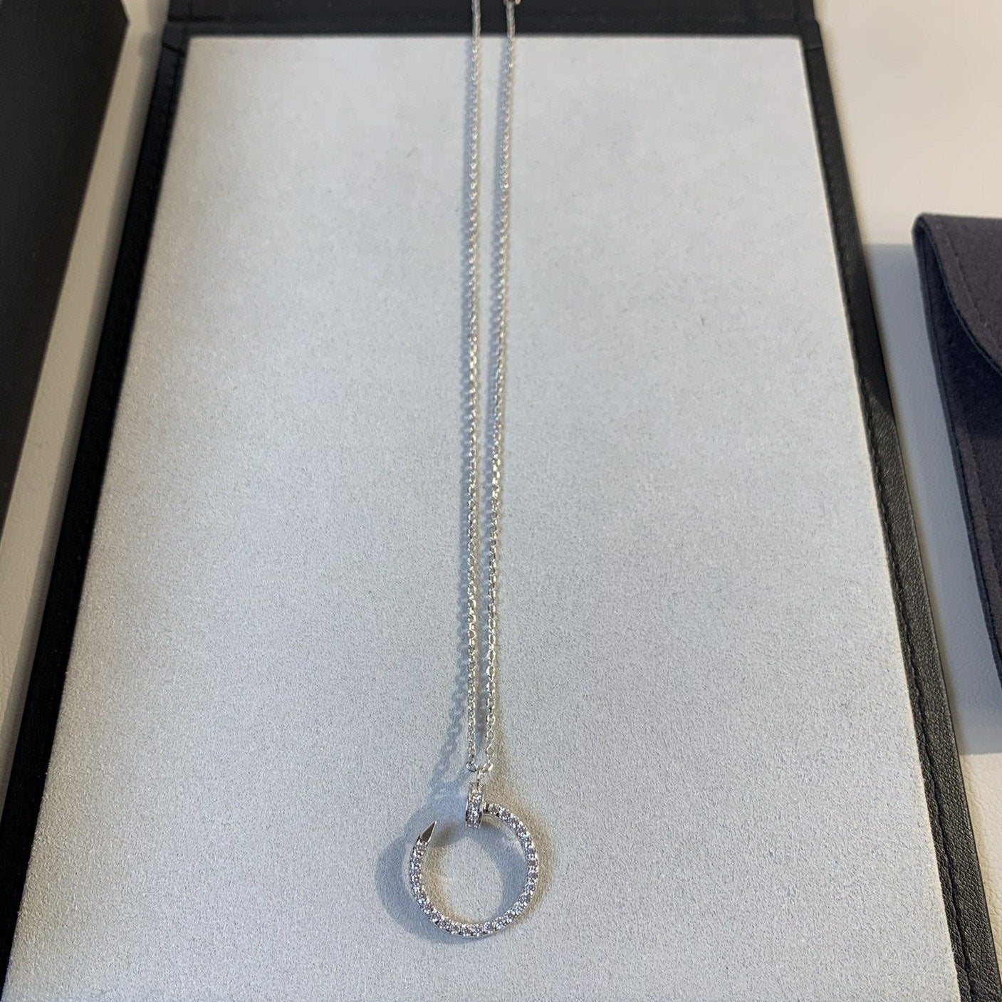 [Eterna Jewels]JUSTE NECKLACE SILVER DIAMONDS