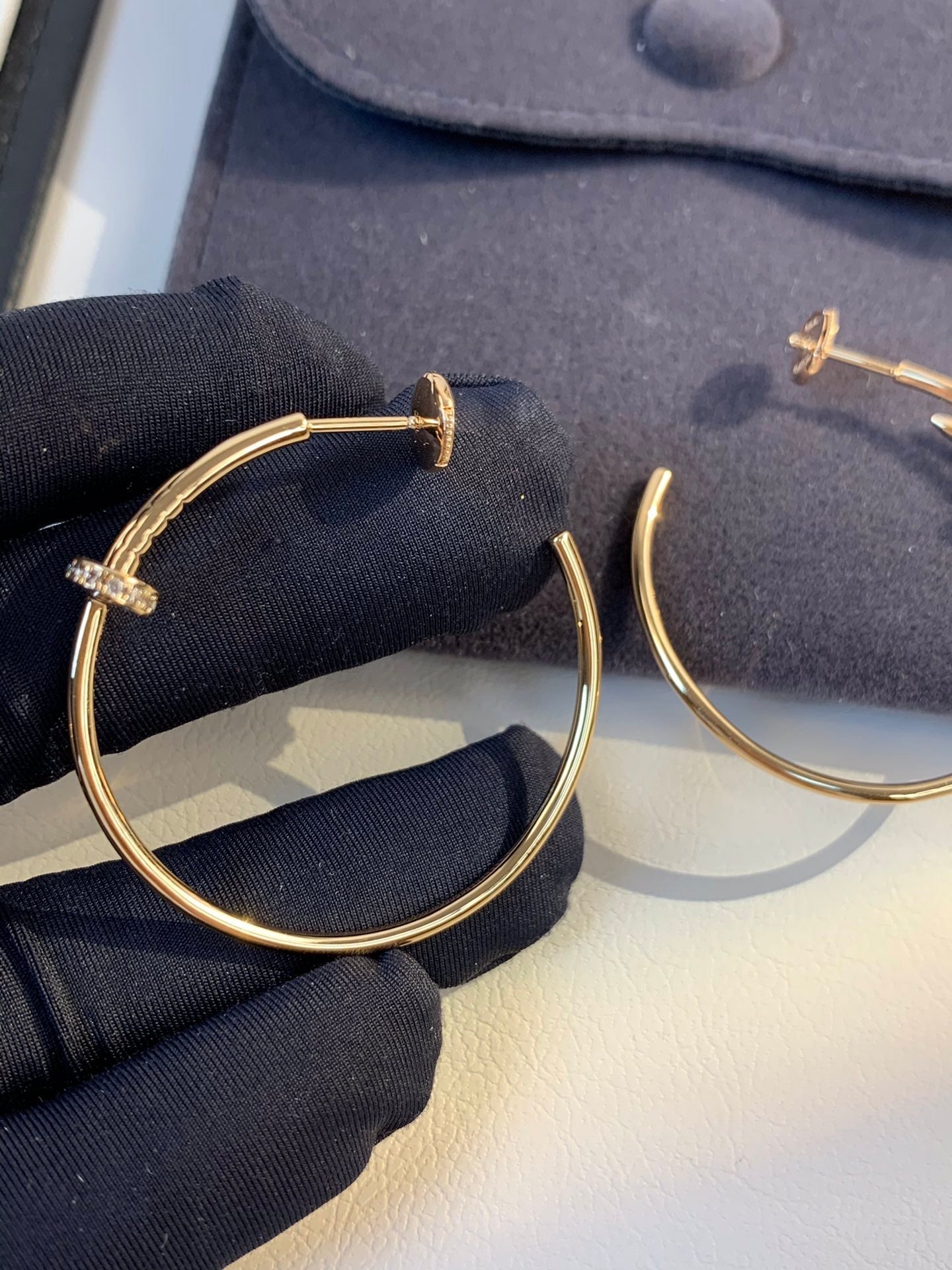 [Eterna Jewels]JUSTE EARRINGS GOLD DIAMONDS 1.8MM