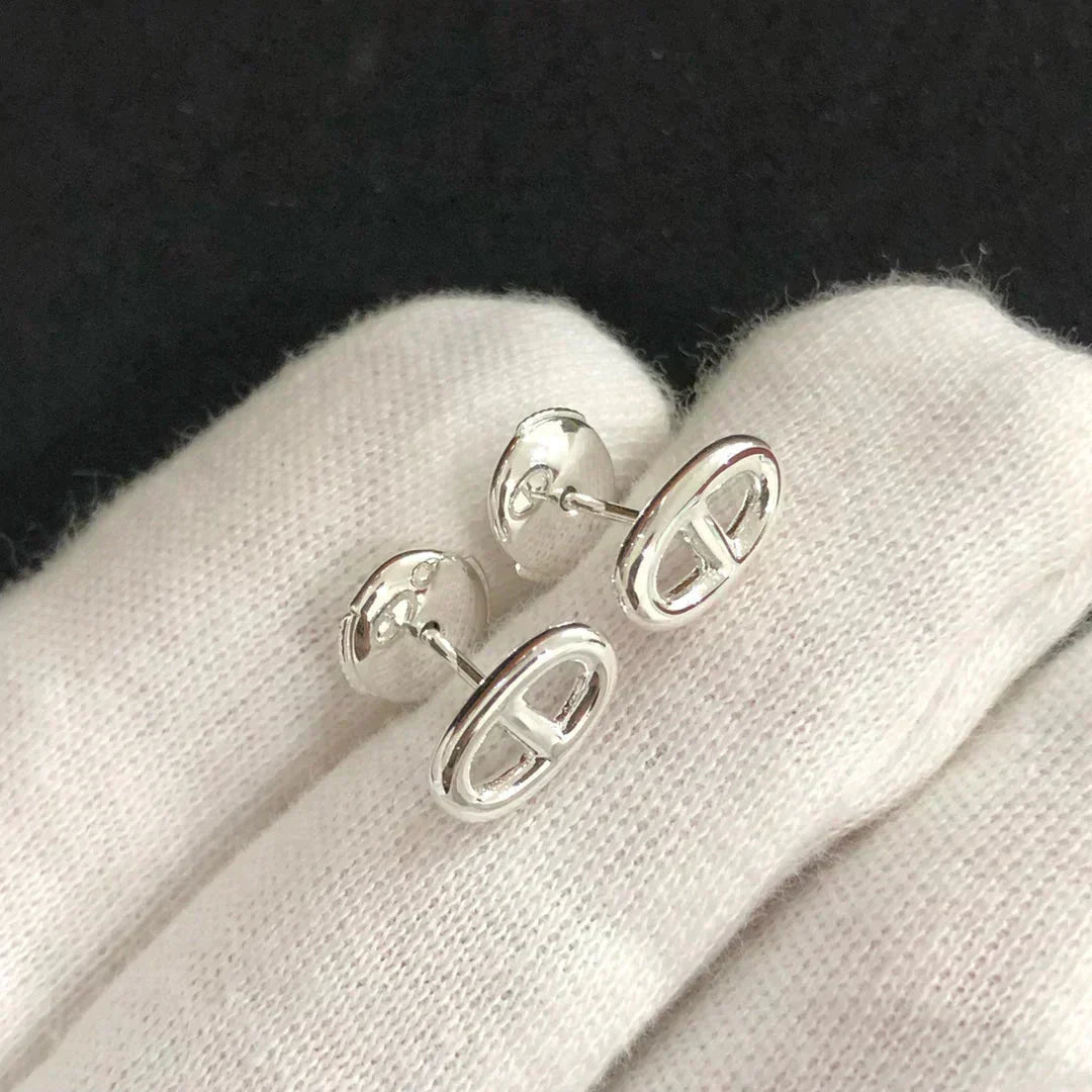 [Eterna Jewels]CHAINE SMALL EARRINGS GOLD AND SILVER