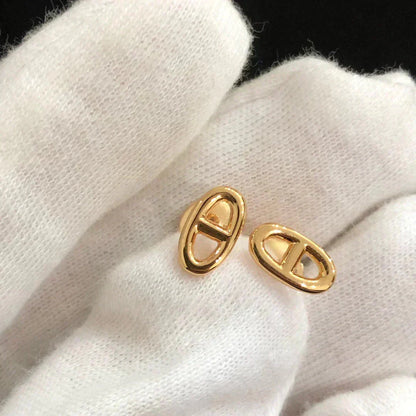 [Eterna Jewels]CHAINE SMALL EARRINGS GOLD AND SILVER