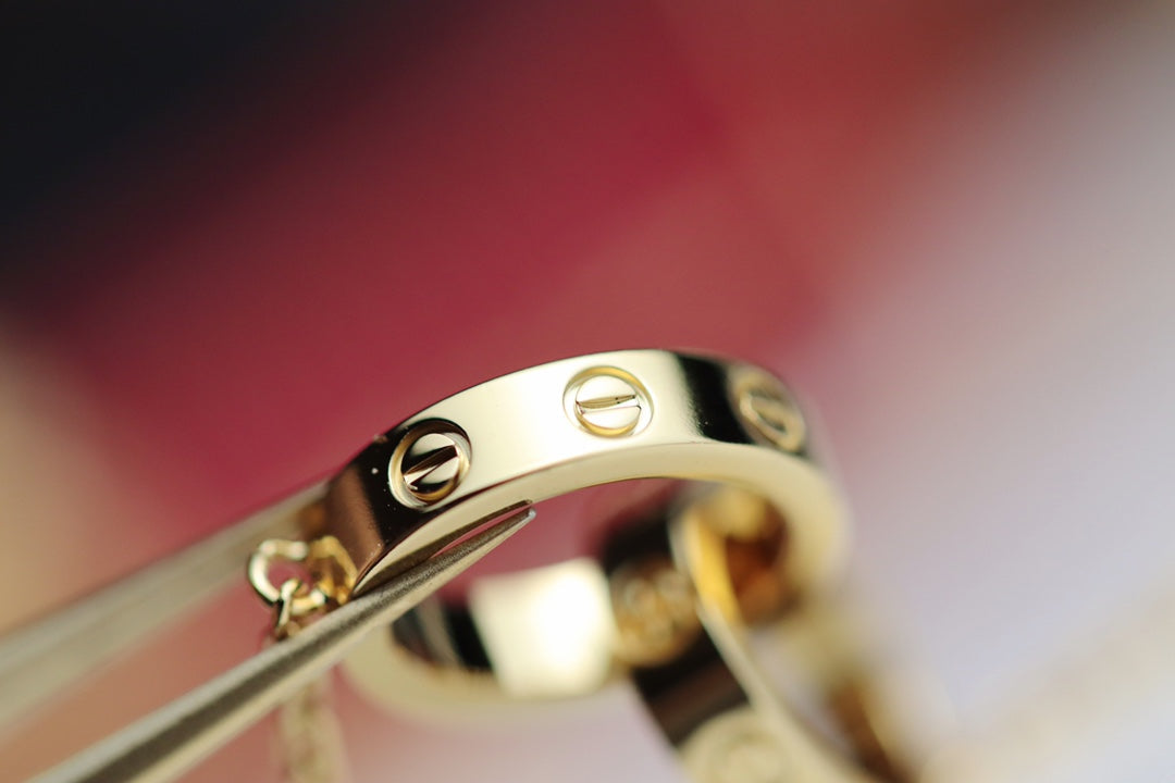 [Eterna Jewels]LOVE NECKLACE DOUBLE RING GOLD
