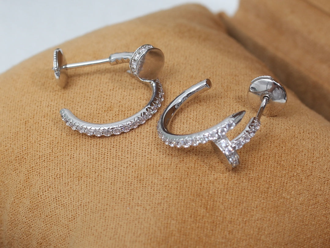 [Eterna Jewels]JUSTE EARRINGS 12.75MM SILVER DIAMOND
