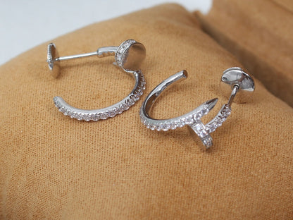 [Eterna Jewels]JUSTE EARRINGS 12.75MM SILVER DIAMOND