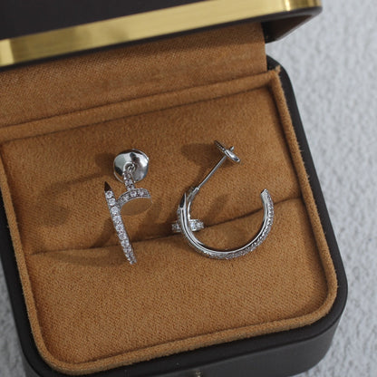 [Eterna Jewels]JUSTE EARRINGS 12.75MM SILVER DIAMOND