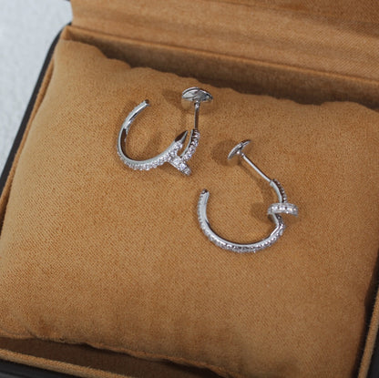 [Eterna Jewels]JUSTE EARRINGS 12.75MM SILVER DIAMOND