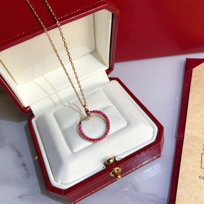 [Eterna Jewels]JUSTE NECKLACE GOLD RED DIAMONDS