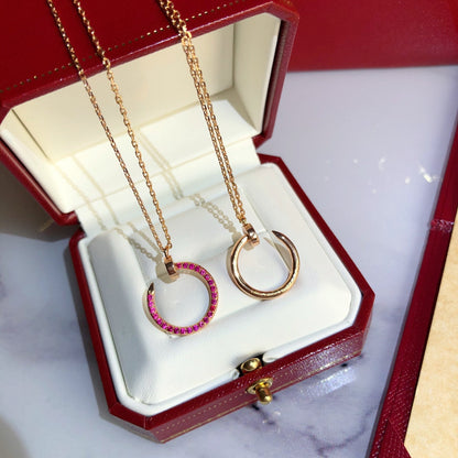 [Eterna Jewels]JUSTE NECKLACE GOLD RED DIAMONDS