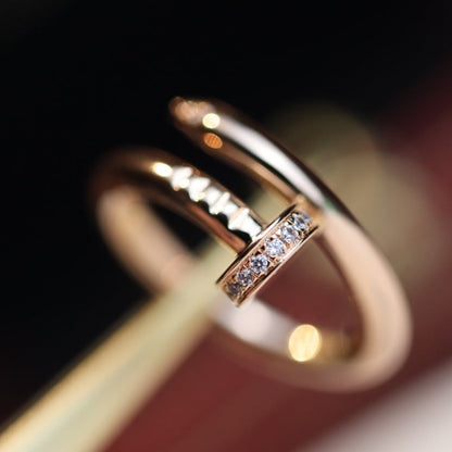 [Eterna Jewels]JUSTE RING 2.65MM PINK GOLD DIAMOND