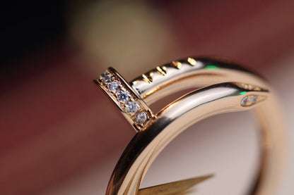 [Eterna Jewels]JUSTE RING 2.65MM PINK GOLD DIAMOND