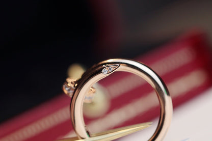 [Eterna Jewels]JUSTE RING 2.65MM PINK GOLD DIAMOND
