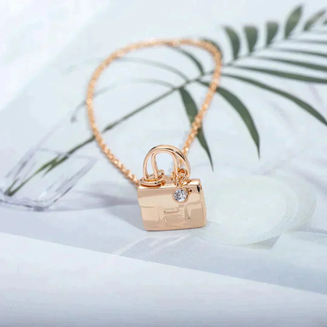 [Eterna Jewels]AMULETTE PEDANT ROSE GOLD NECKLACE