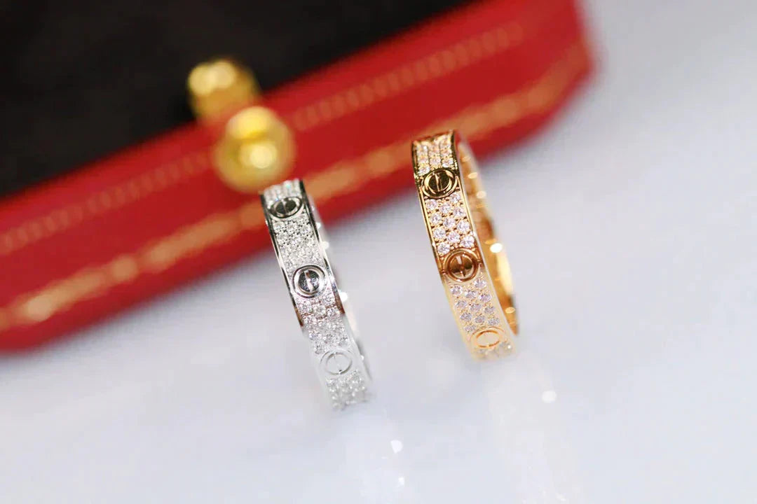[Eterna Jewels]LOVE RING 3.6MM DIAMOND PAVED