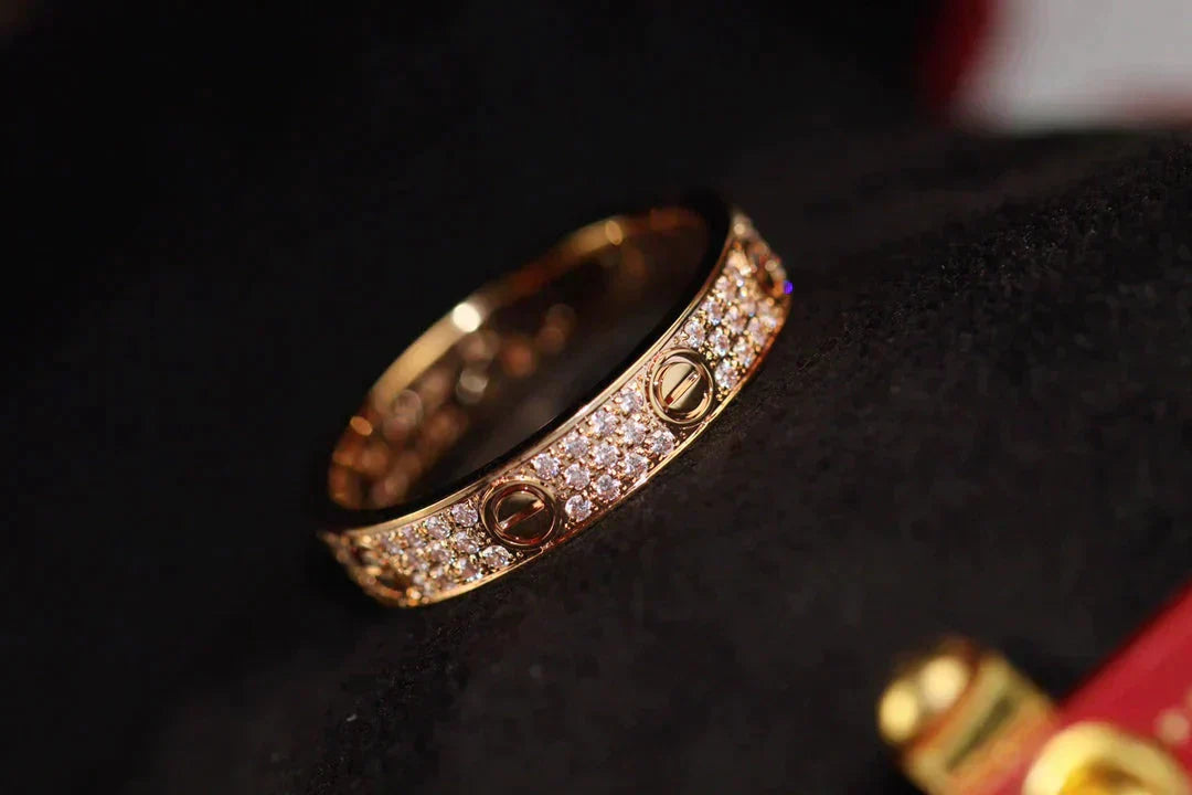 [Eterna Jewels]LOVE RING 3.6MM DIAMOND PAVED