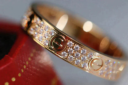 [Eterna Jewels]LOVE RING 3.6MM DIAMOND PAVED