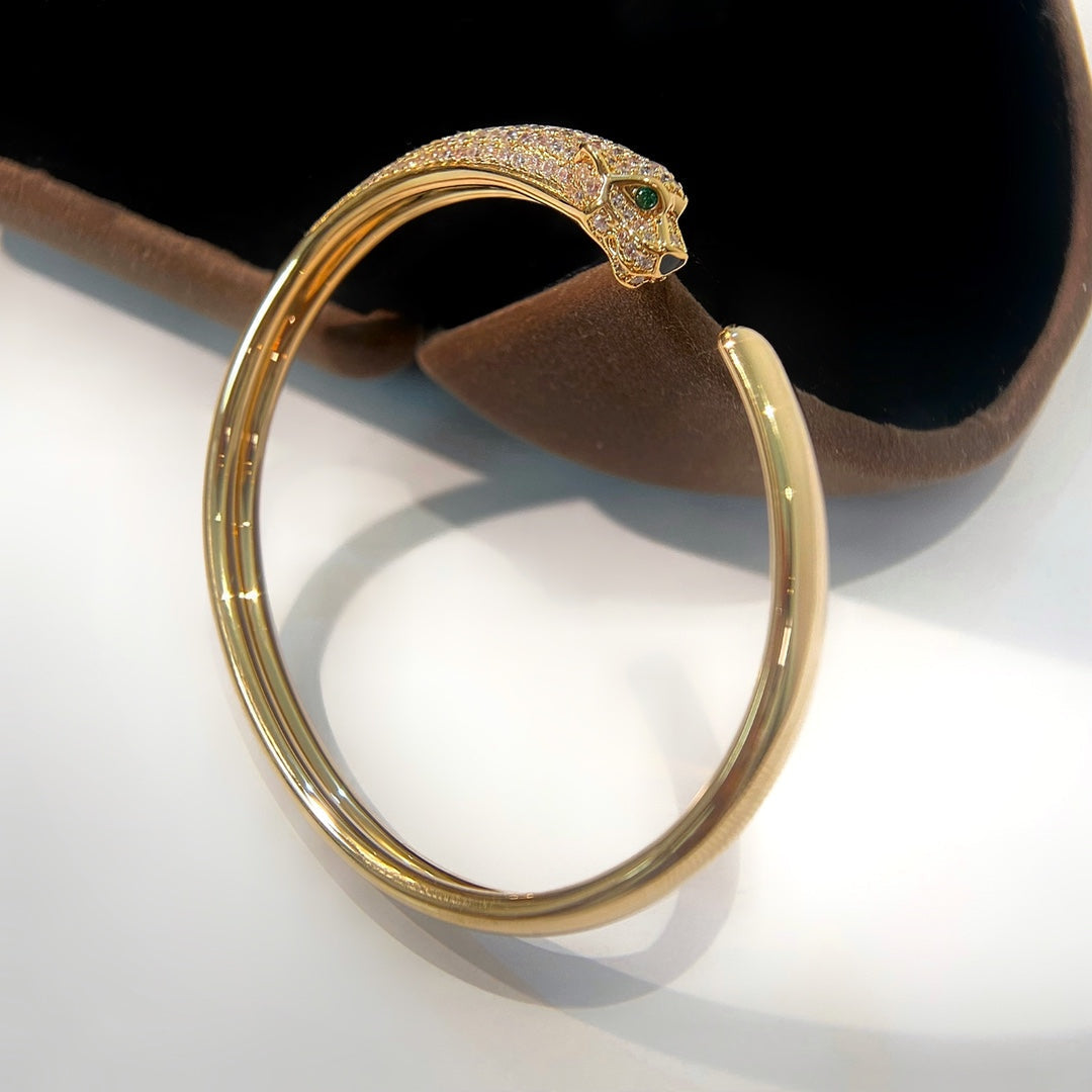 [Eterna Jewels]PANTHERE GOLD DIAMOND OPEN BRACELET