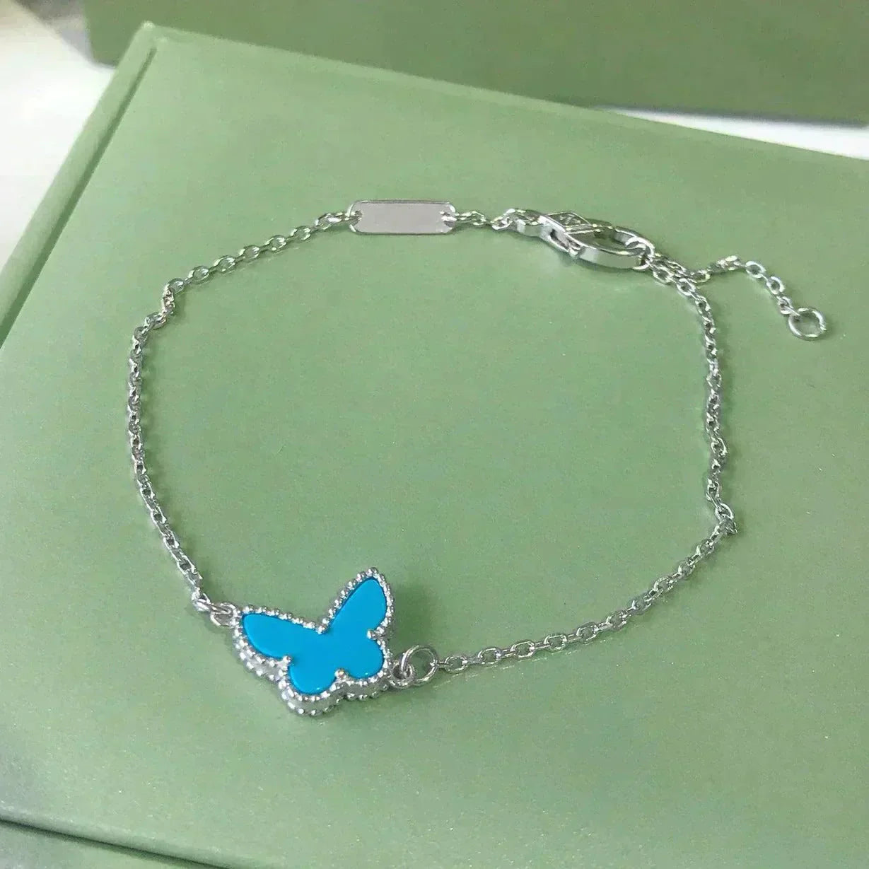 [Eterna Jewels]BUTTERFLY TURQUOISE BUTTERFLY BRACELET SILVER