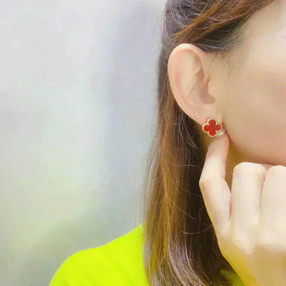 [Eterna Jewels]CLOVER MEDIUM 1 MOTIFS CARNELIAN  EARRINGS