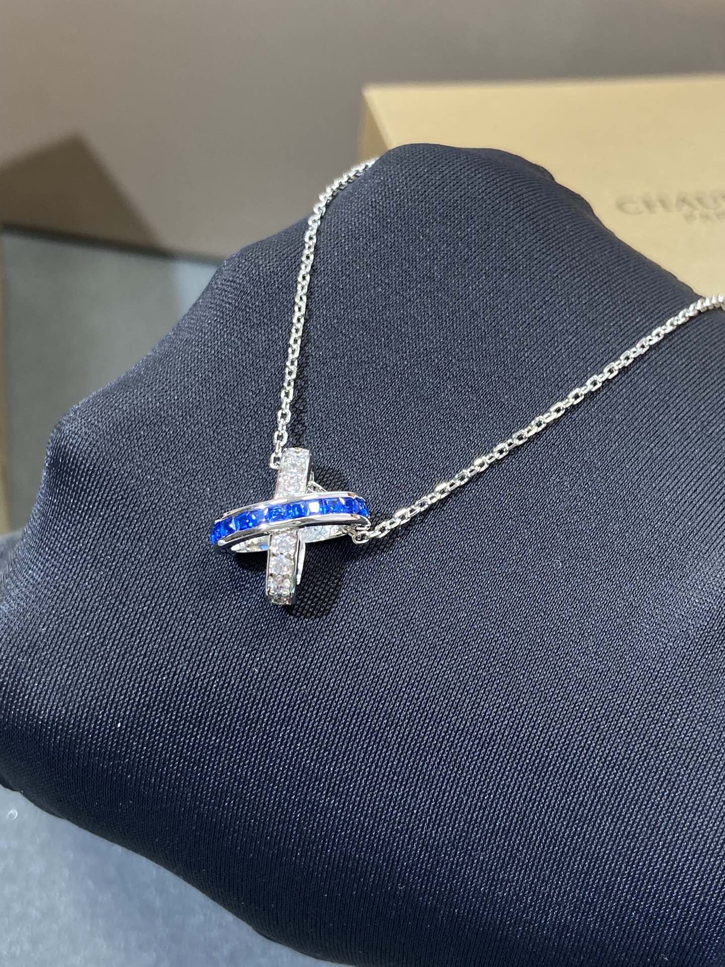 [Eterna Jewels]LIENS DIAMOND SILVER NECKLACE