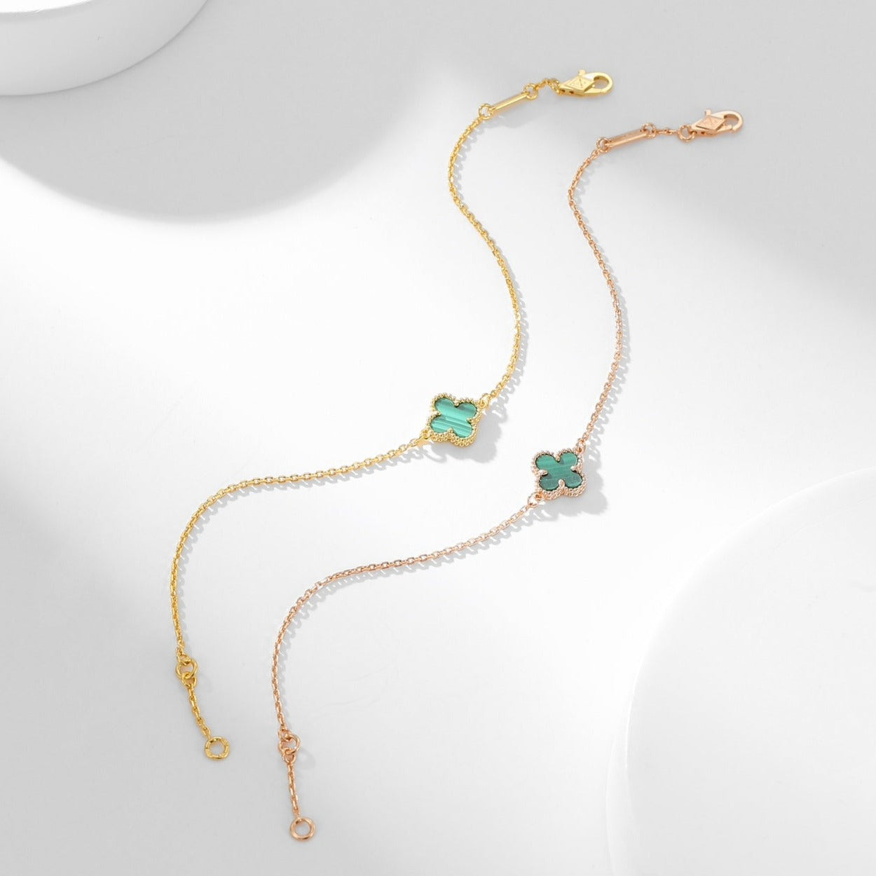 [Eterna Jewels]CLOVER BRACELET MALACHITE 1 MOTIF