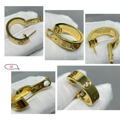 [Eterna Jewels]LOVE 5.5MM 1 DIAMOND EARRINGS