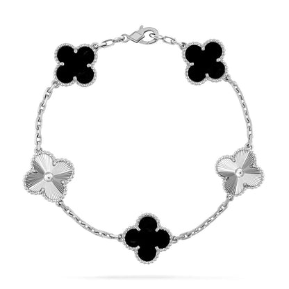 [Eterna Jewels] CLOVER 5 MOTIF ONYXS BRACELET COLLECTION