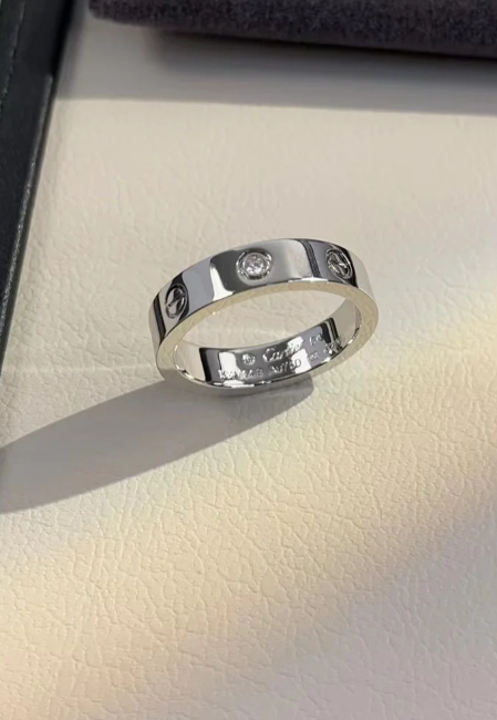 [Eterna Jewels]LOVE RING 4MM 1 DIAMOND SILVER