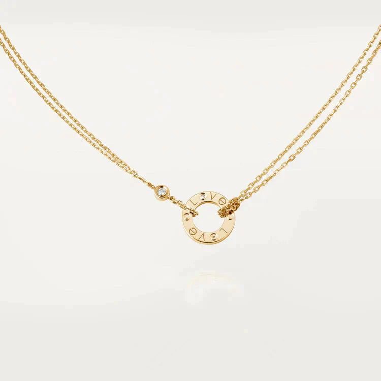 [Eterna Jewels]LOVE NECKLACE 16MM 2 DIAMONDS