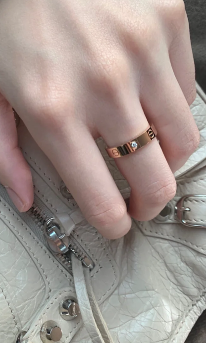 [Eterna Jewels]LOVE RING 4MM 1 DIAMOND
