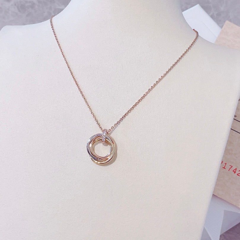 [Eterna Jewels]TRINITY NECKLACE GOLD  DIAMONDS