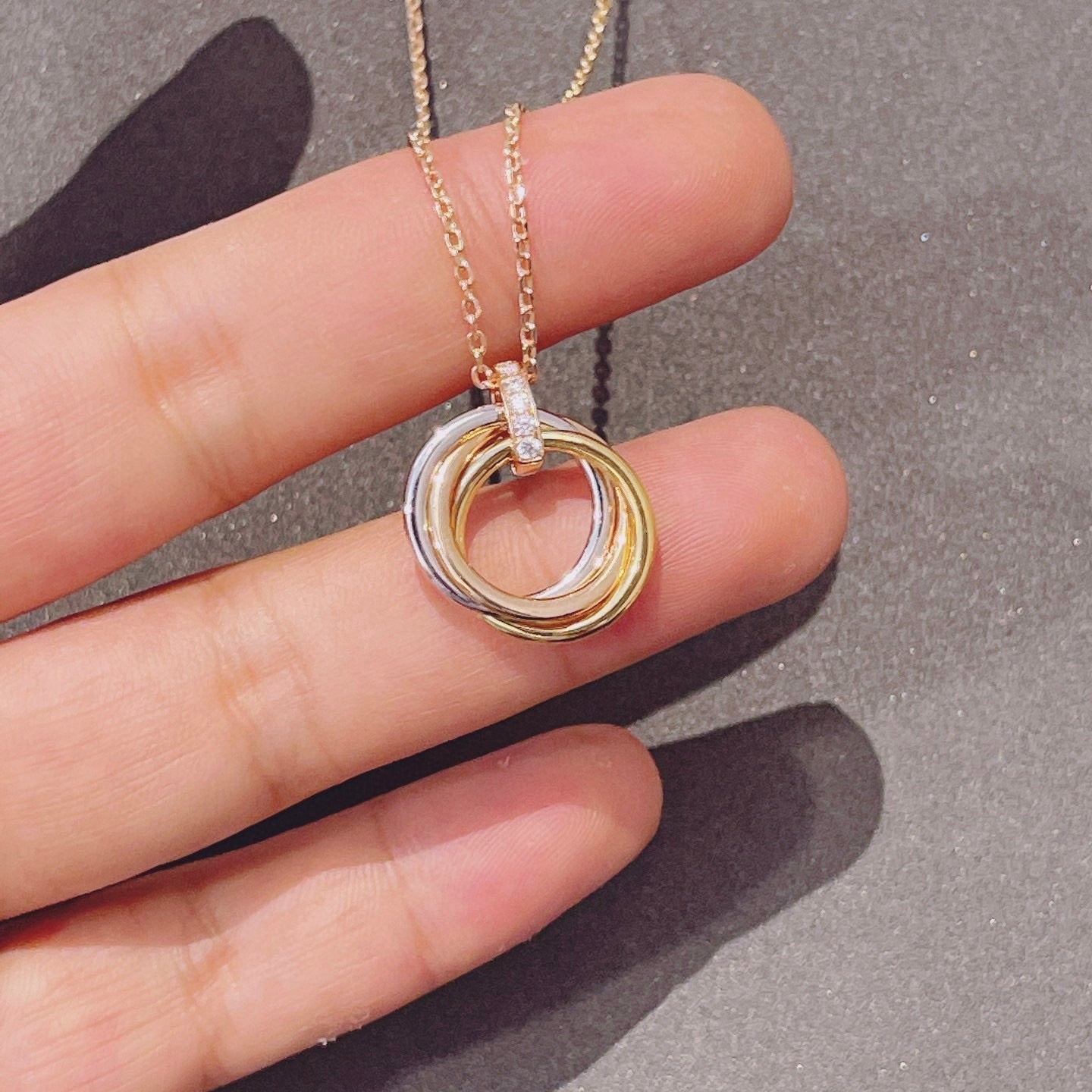 [Eterna Jewels]TRINITY NECKLACE GOLD  DIAMONDS