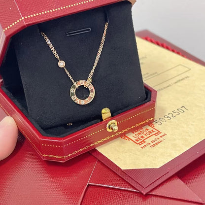 [Eterna Jewels]LOVE NECKLACE 16MM 2 DIAMONDS