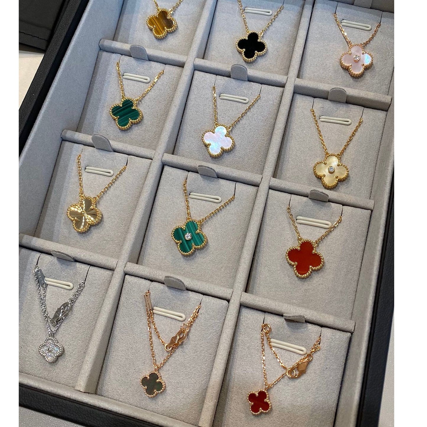 [Eterna Jewels]CLOVER 15MM LASER NECKLACE