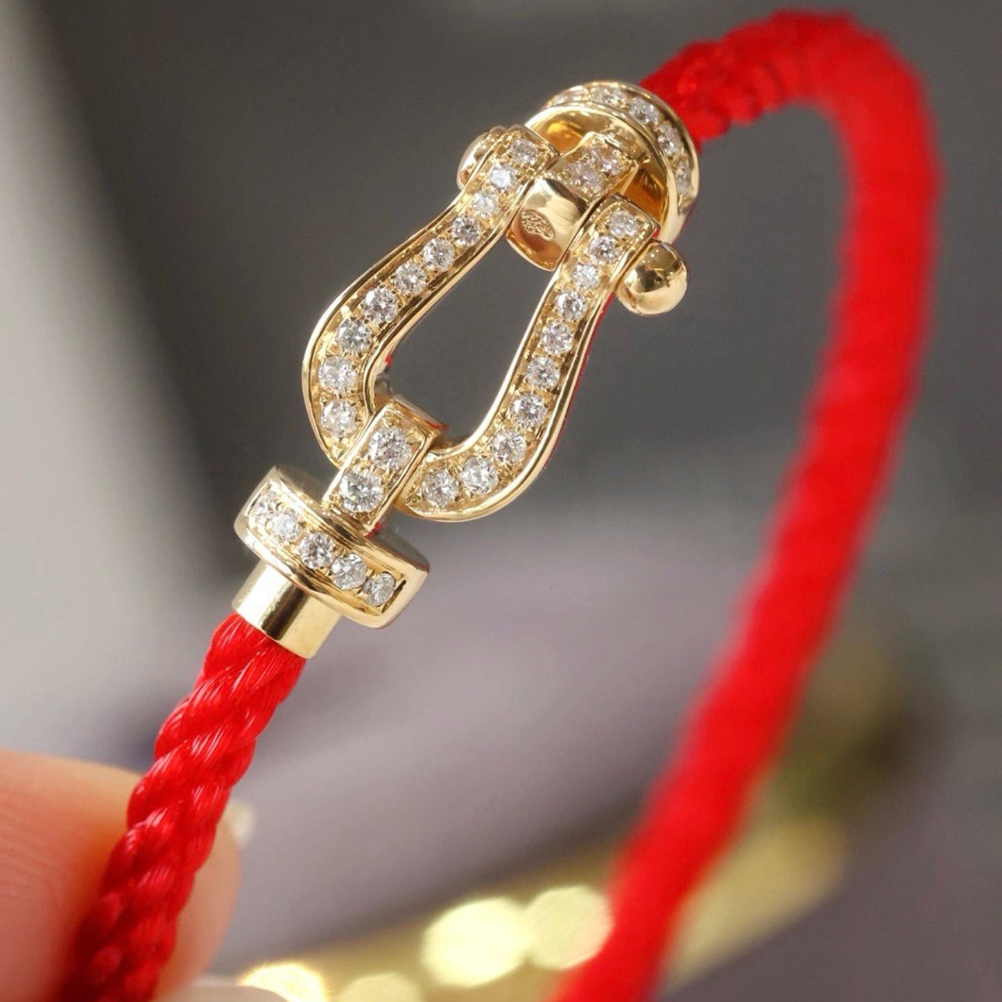 [Eterna Jewels]FORCE LARGE HORSESHOE FULL DIAMOND BRACELET SILVER