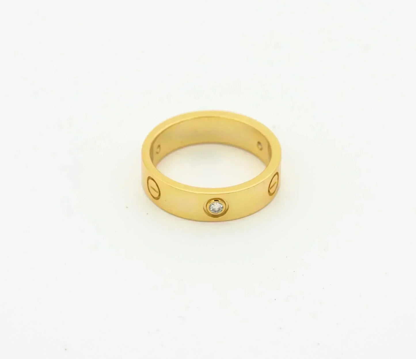 [Eterna Jewels]LOVE RING 4MM 1 DIAMOND GOLD