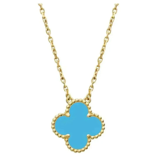 [Eterna Jewels]CLOVER 15MM VINTAGE TURQUOISE NECKLACE