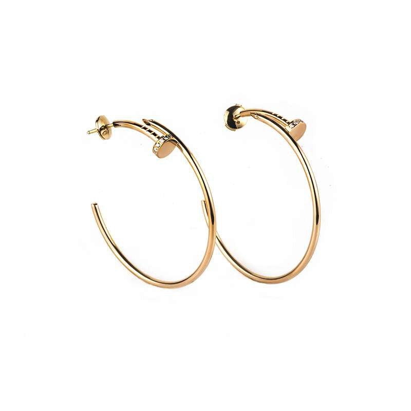 [Eterna Jewels]JUSTE EARRINGS GOLD DIAMONDS 1.8MM