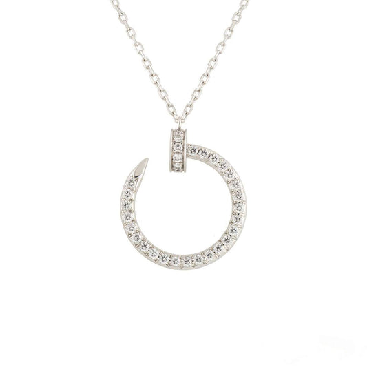 [Eterna Jewels]JUSTE NECKLACE SILVER DIAMONDS