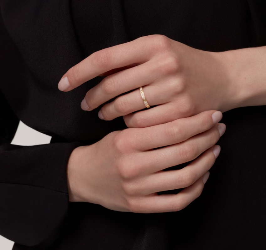 [Eterna Jewels]LOVE RING 2.6mm-wide full-diamond ring Gold