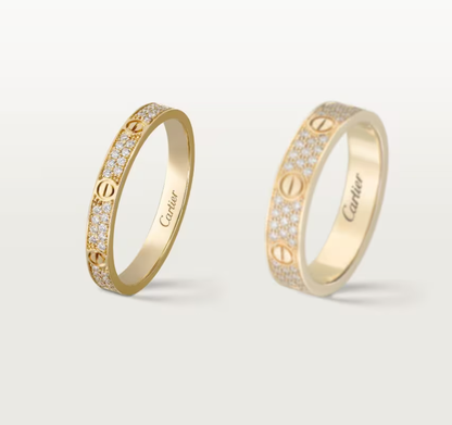 [Eterna Jewels]LOVE RING 2.6mm-wide full-diamond ring Gold