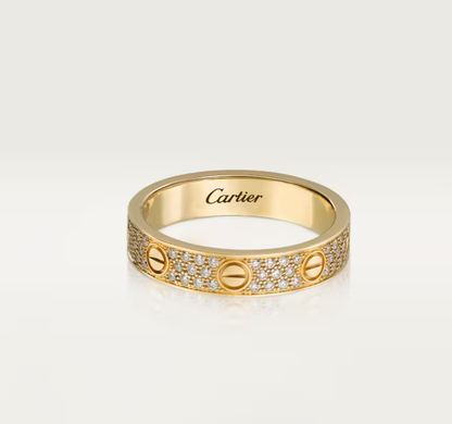 [Eterna Jewels]LOVE RING 4mm-wide full-diamond ring GOLD
