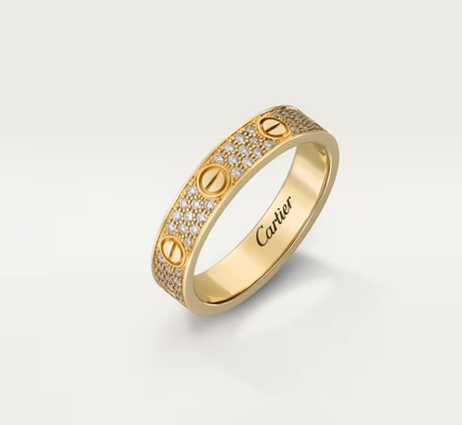 [Eterna Jewels]LOVE RING 4mm-wide full-diamond ring GOLD