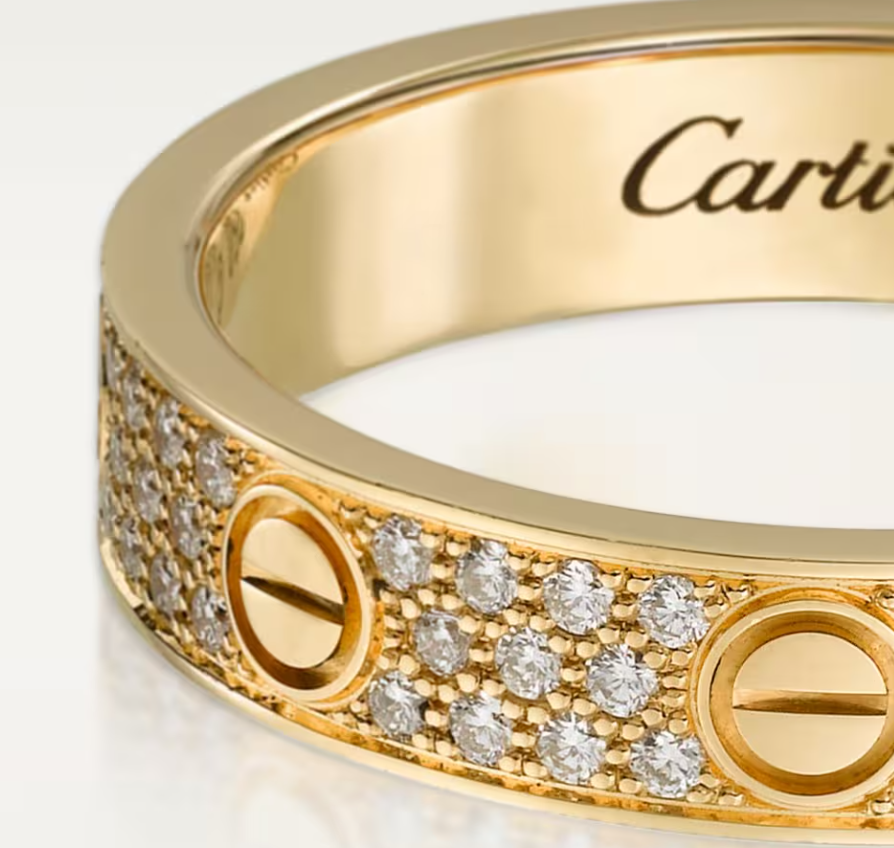 [Eterna Jewels]LOVE RING 4mm-wide full-diamond ring GOLD