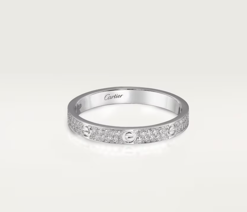 [Eterna Jewels]LOVE RING 2.6mm-wide full-diamond ring silver