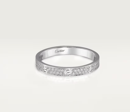 [Eterna Jewels]LOVE RING 2.6mm-wide full-diamond ring silver